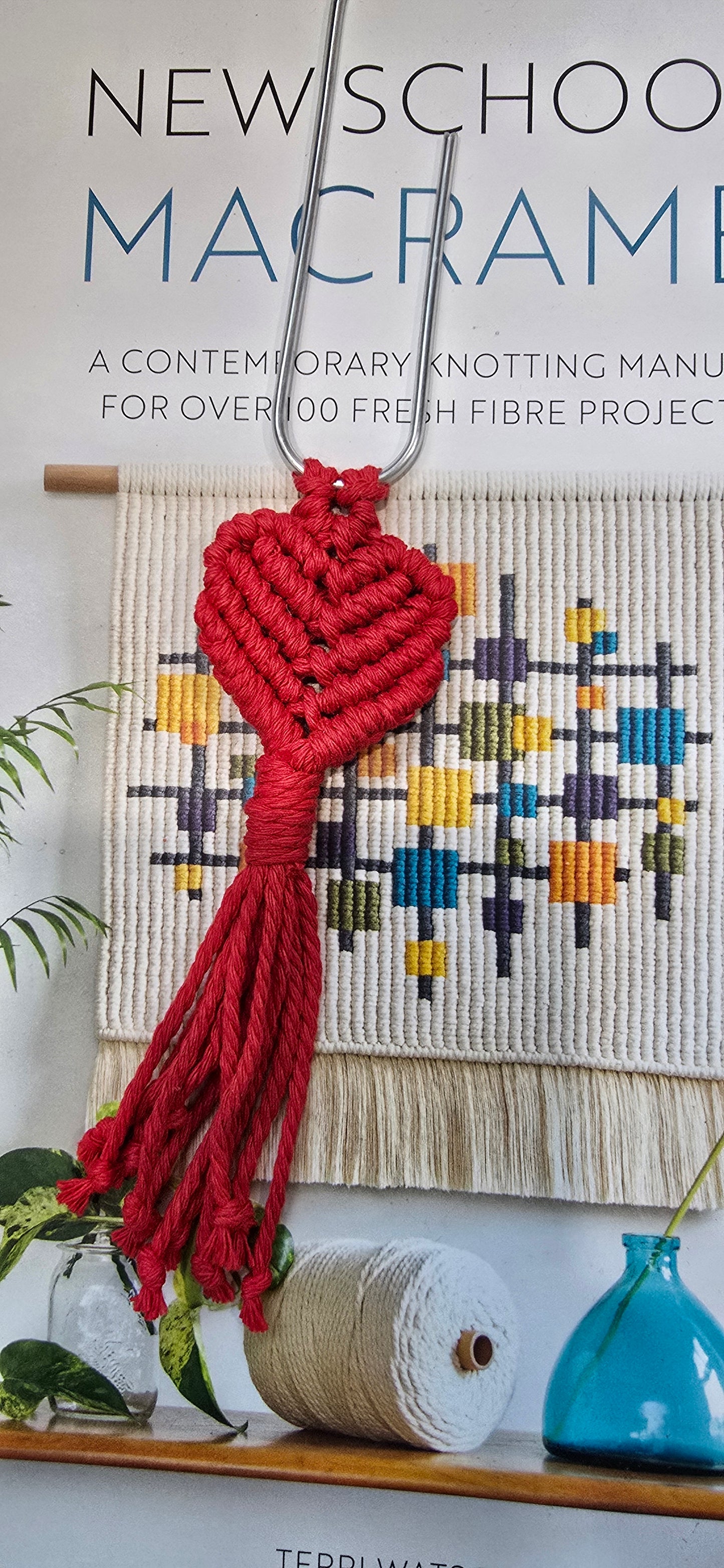 Handmade macrame bookmark for book lovers
