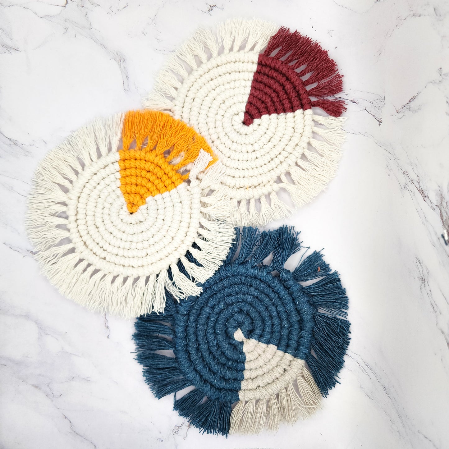 Macrame Coaster - Rose