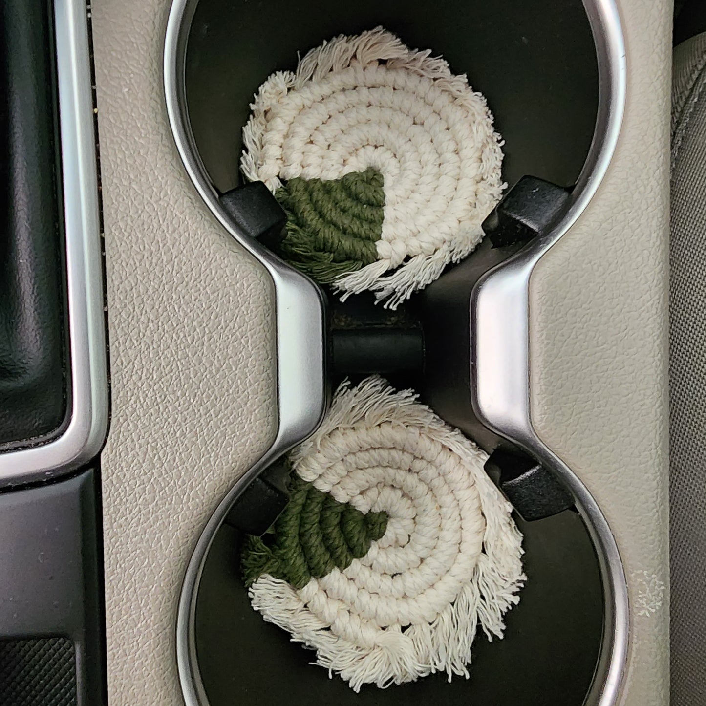 Macrame Car Coaster (2 pcs)