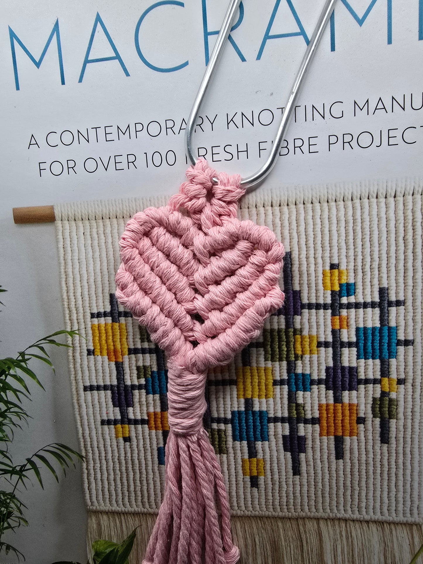 Macrame paper clip Bookmark