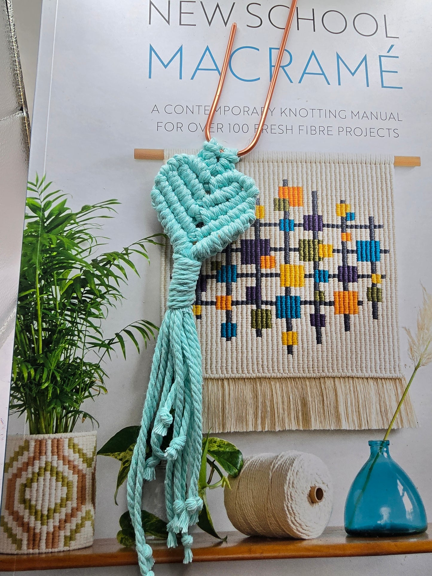 Handmade macrame bookmark for book lovers