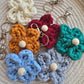 Floral handmade keychain with cotton cord