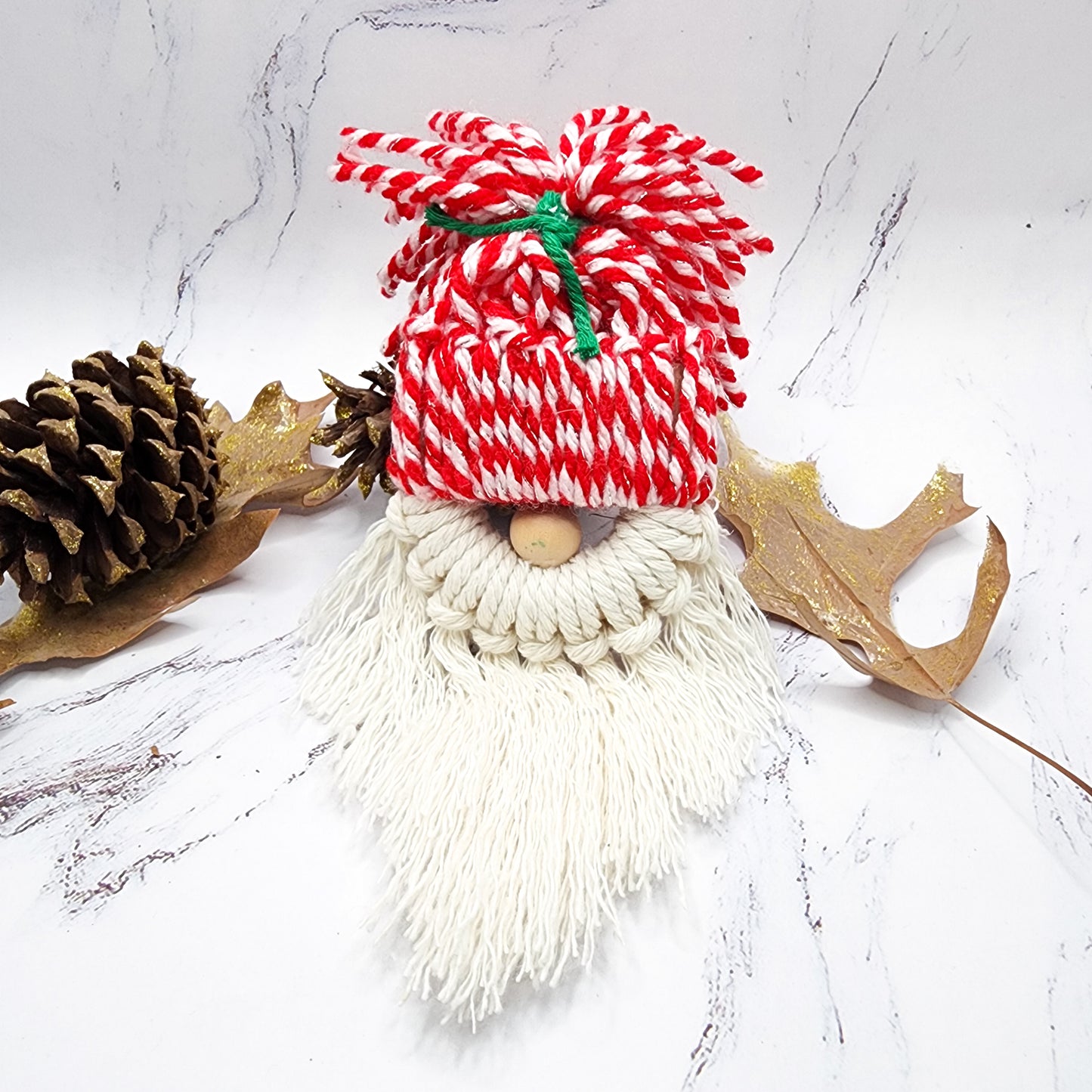 Cotton macrame Santa tree decoration