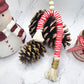 Handmade macrame candy cane for Christmas tree