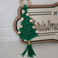 Cotton macrame Christmas tree holiday decoration