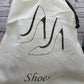 Handmade cotton shoe bag for travel