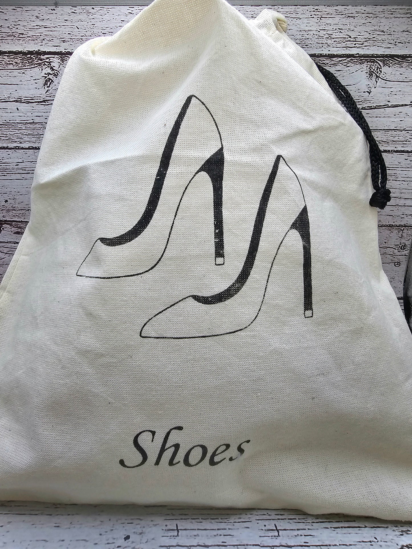 Handmade cotton shoe bag for travel