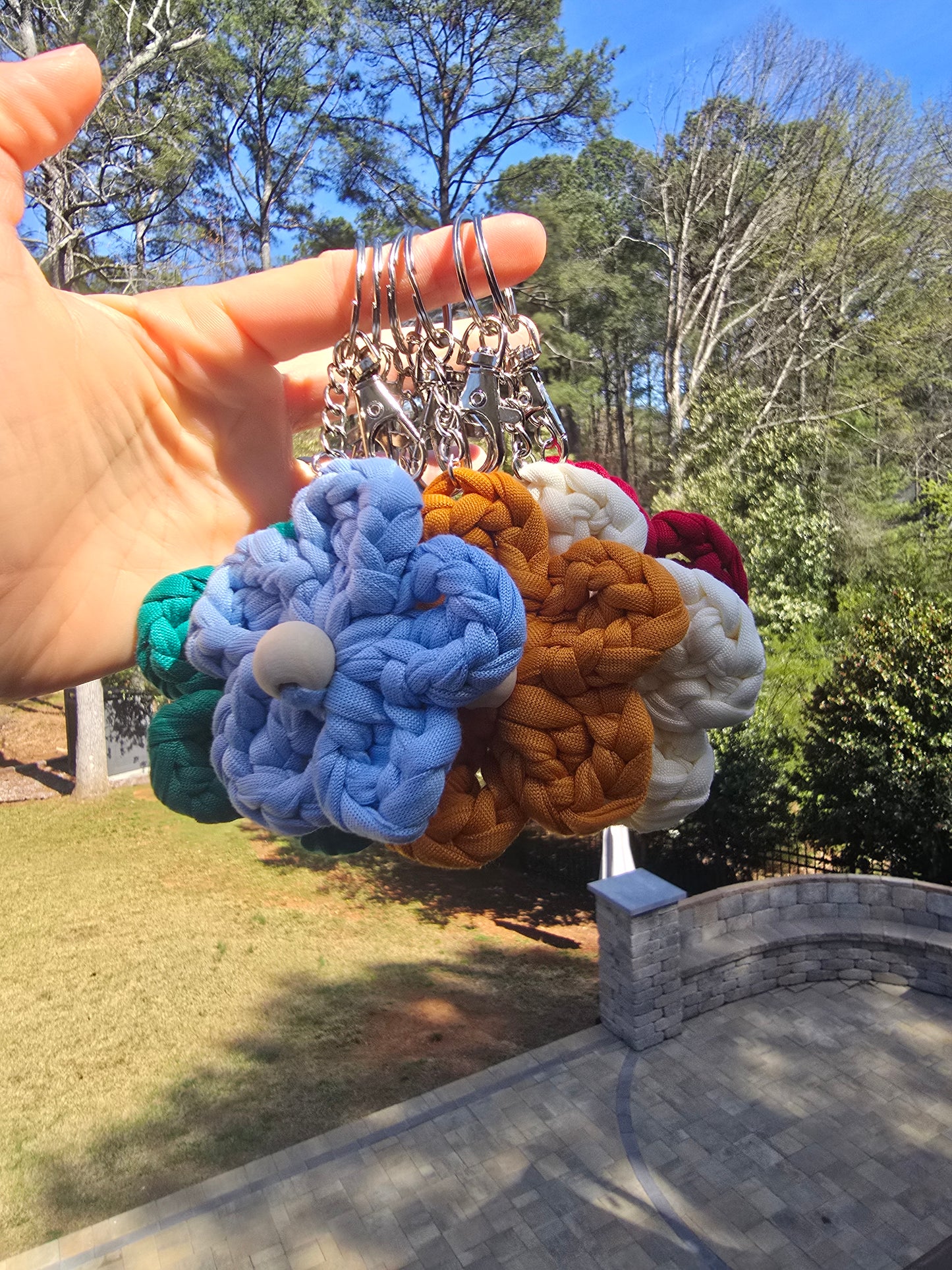 Flower keychain handmade accessory