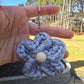 Handmade tshirt f yarn flower keychain