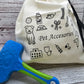 A cotton pet accessory bag ready to keep all your pet toys