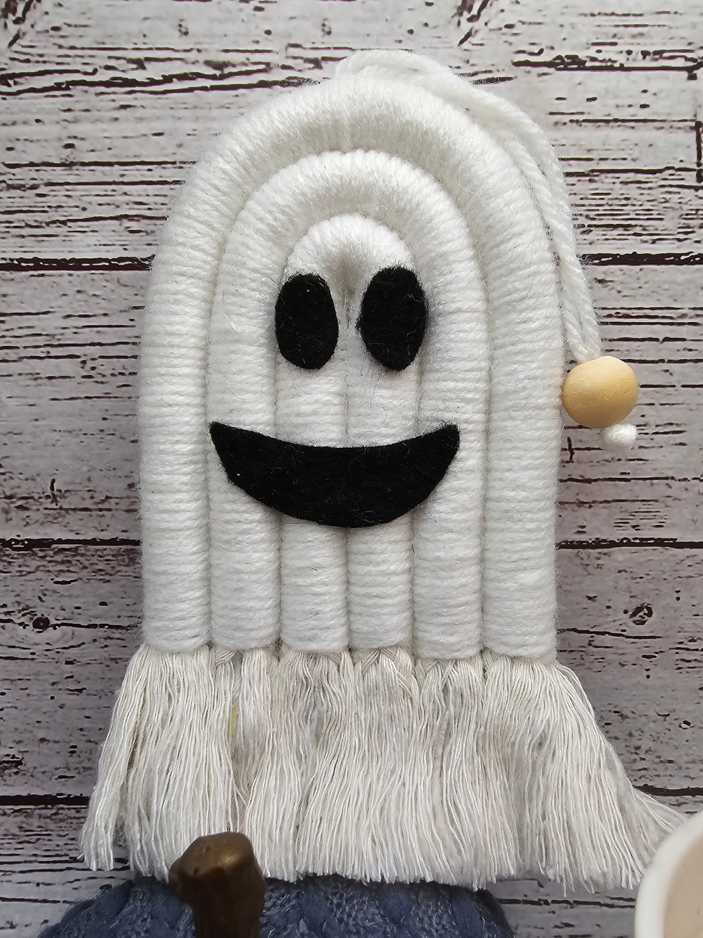 A little handmade ghost ready for spooky season