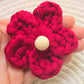 Floral handmade hair accessory with cotton flower