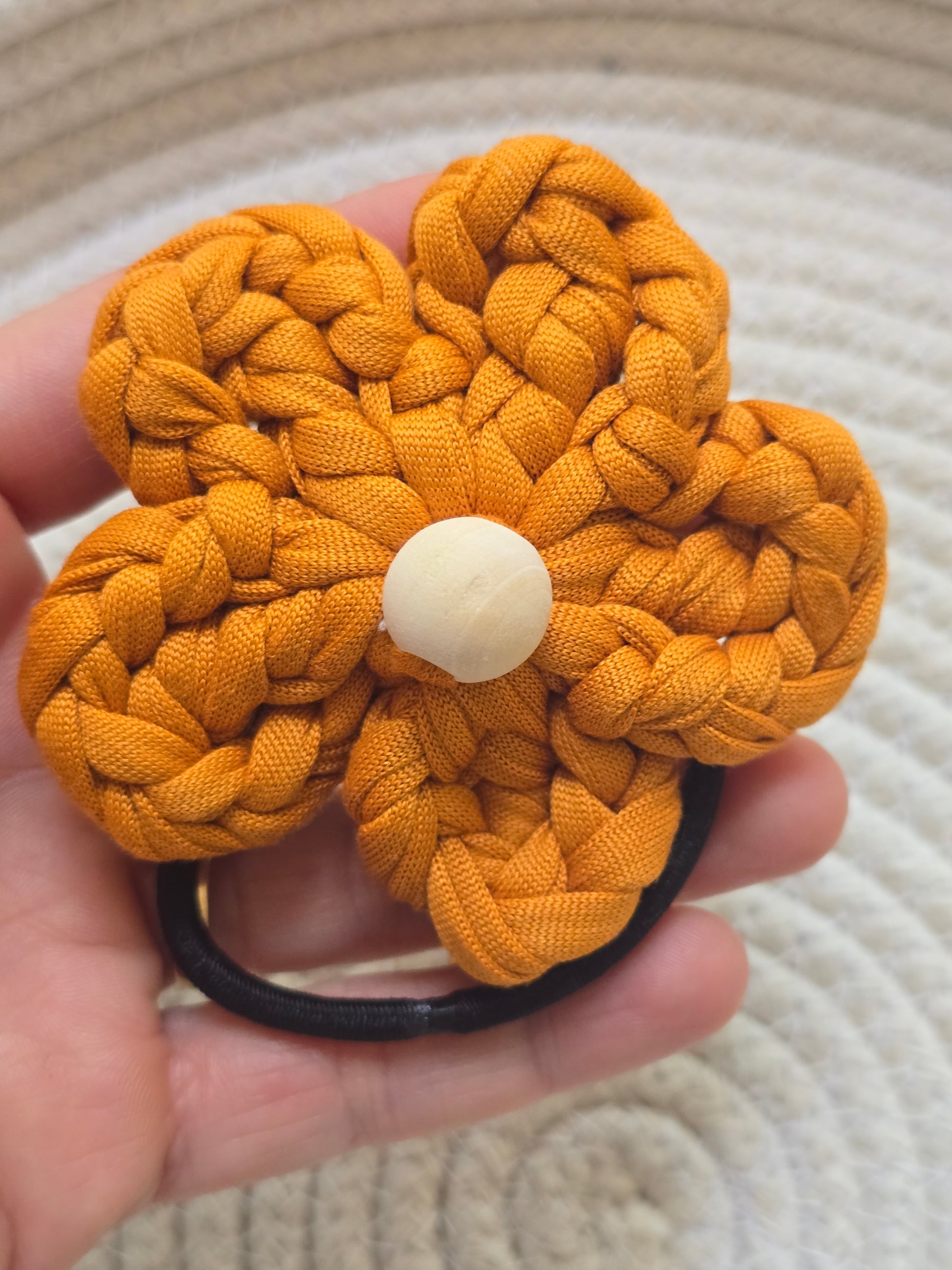 Handmade flower hair accessory for everyday hairstyle