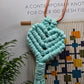 Cotton macrame bookmark with metal paper clip