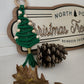Boho macrame Christmas tree ornament with wooden ring