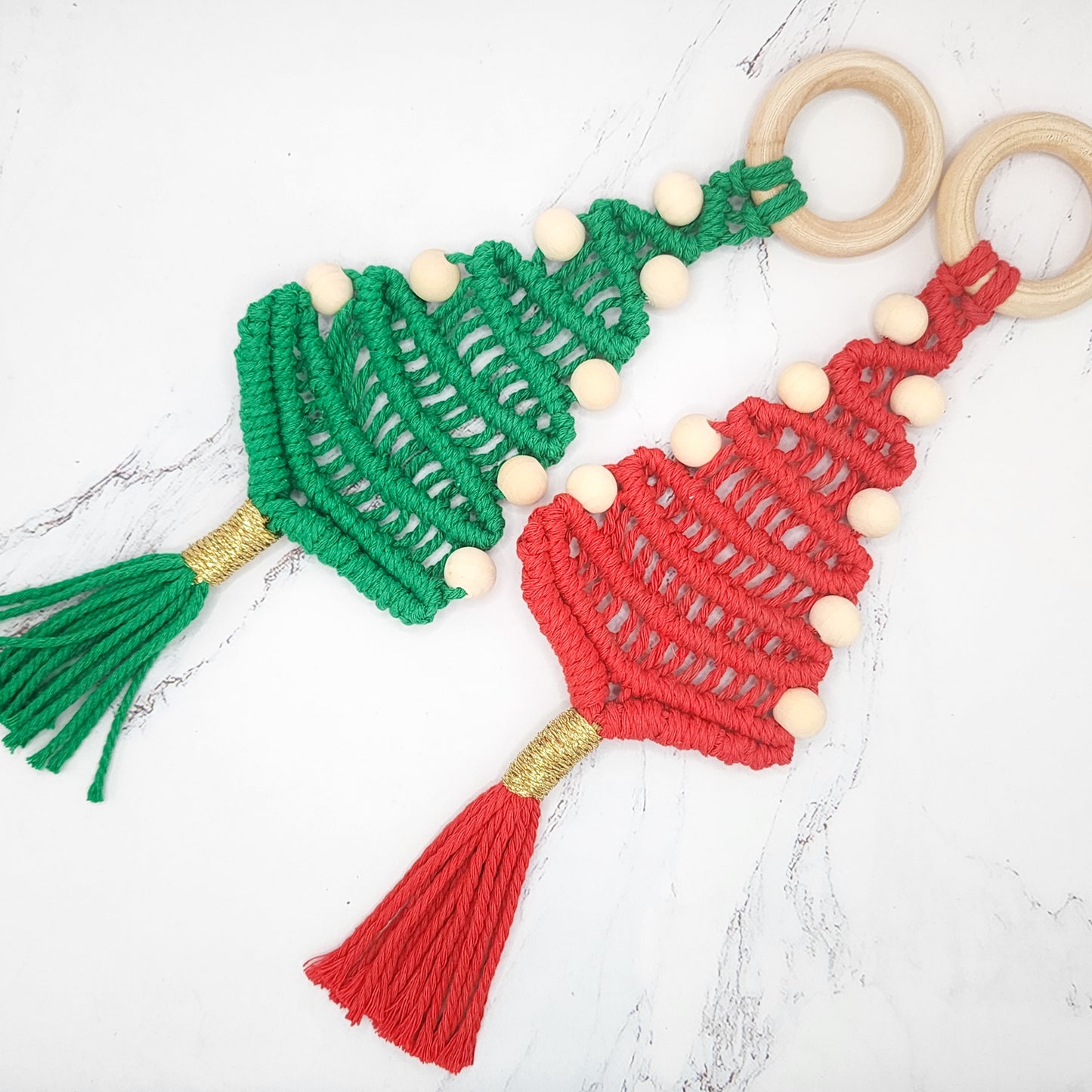 Handmade macrame Christmas tree ornament