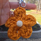 Boho Handmade flower bag charm keychain
