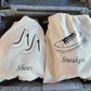 Cotton travel bag for storing shoes in suitcase