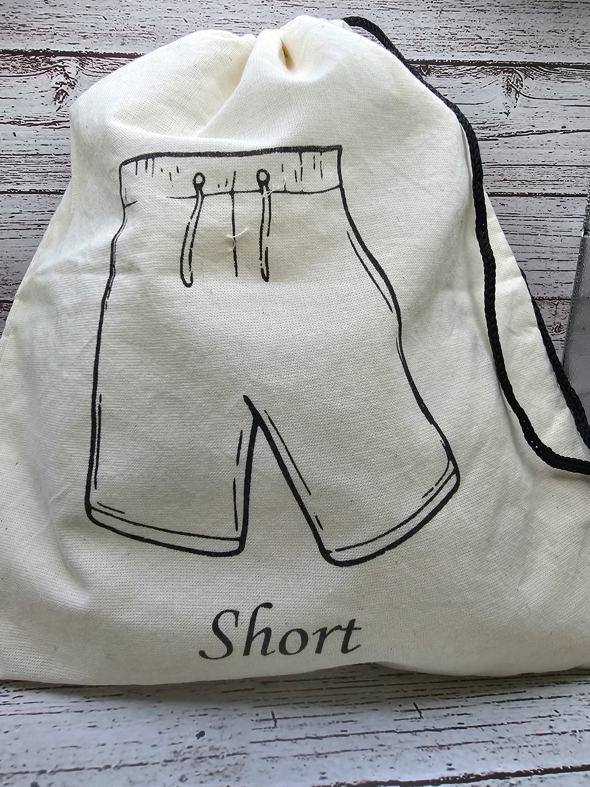 Handmade cotton beach bag with waterproof lining for wet swimwear