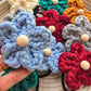 Floral handmade hair accessory with cotton flower