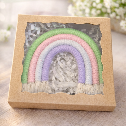 Macrame Rainbow Keychain