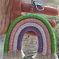 Macrame Rainbow Keychain
