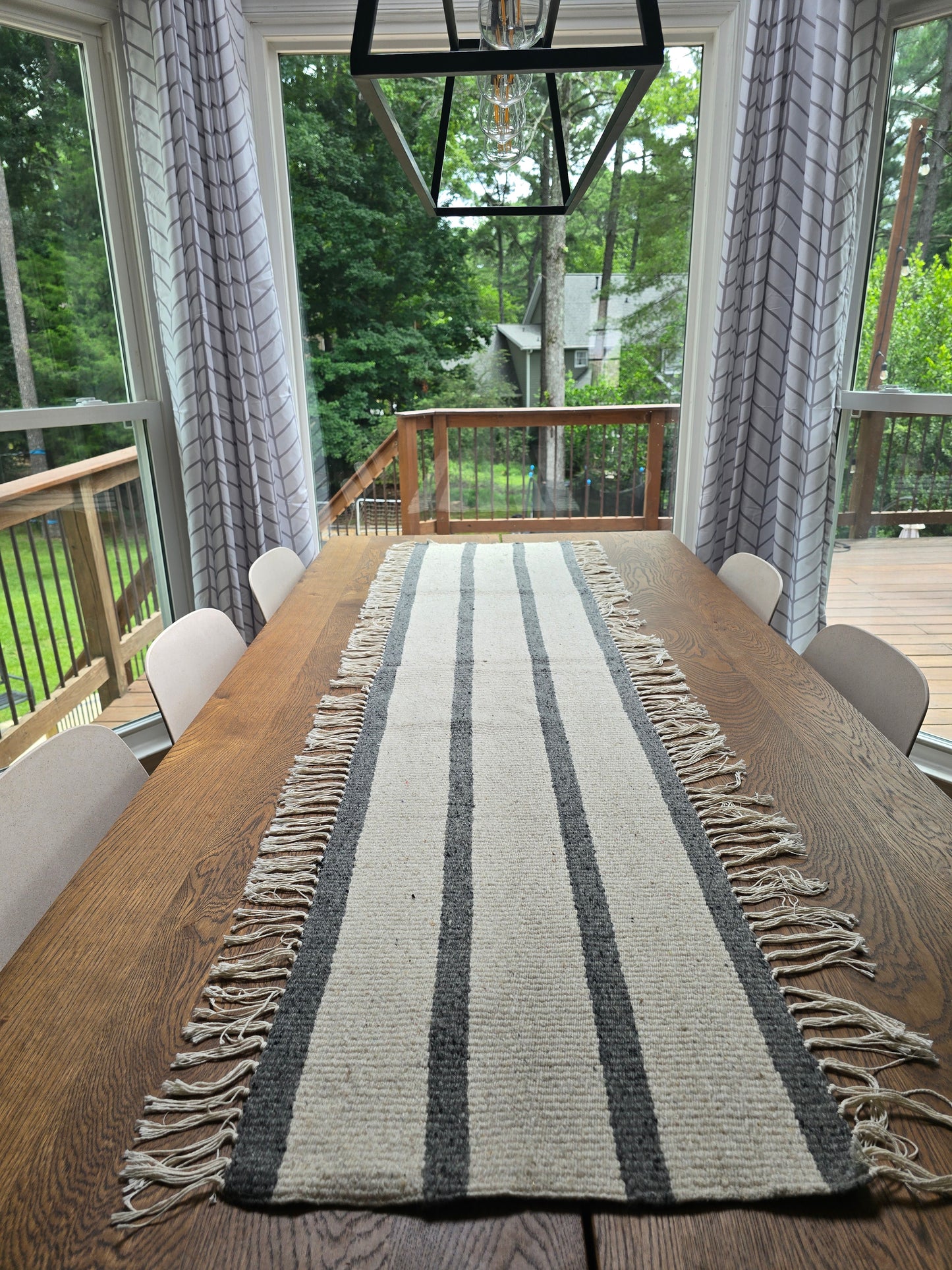 Wool Table Runner / Loom table decor
