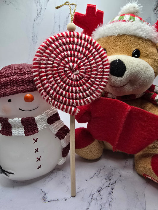 Macrame Candy Cane lollipop