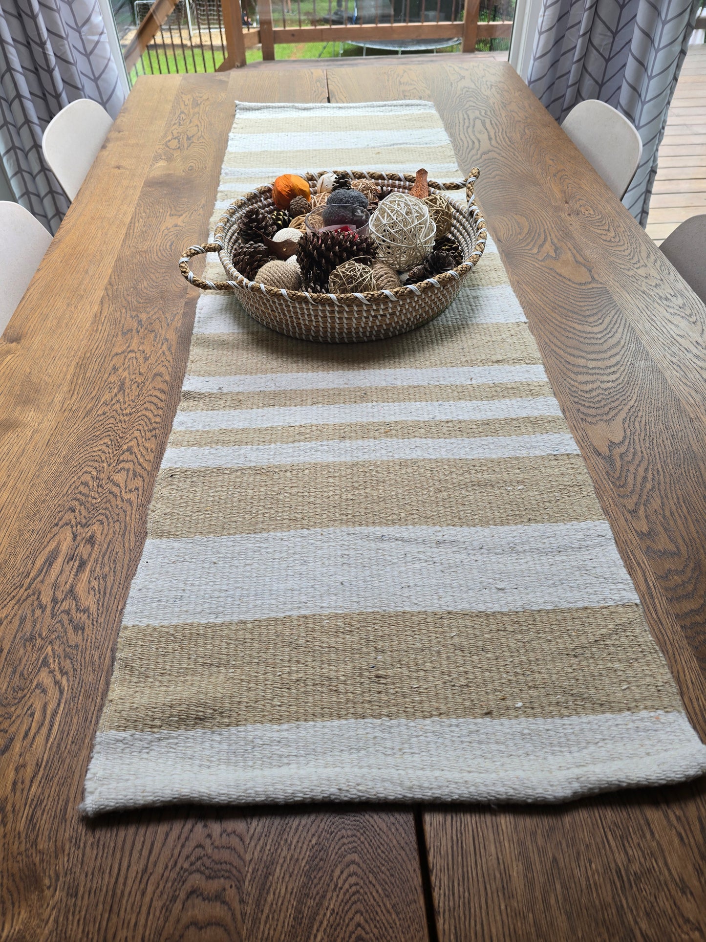 Wool Table Runner / Loom table decor