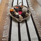 Wool Table Runner / Loom table decor