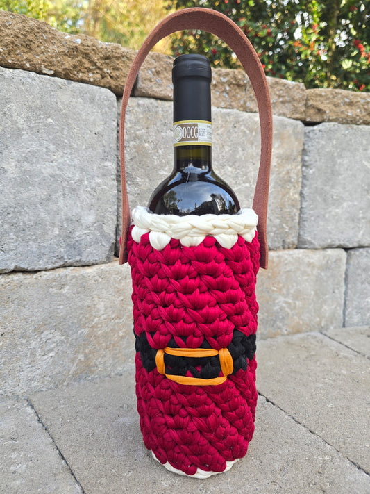 Christmas Crochet Wine Holder — Handmade Holiday Edition