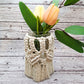 Handcrafted Boho Glass Candle Holder Magnolia / Macrame Candle Lantern