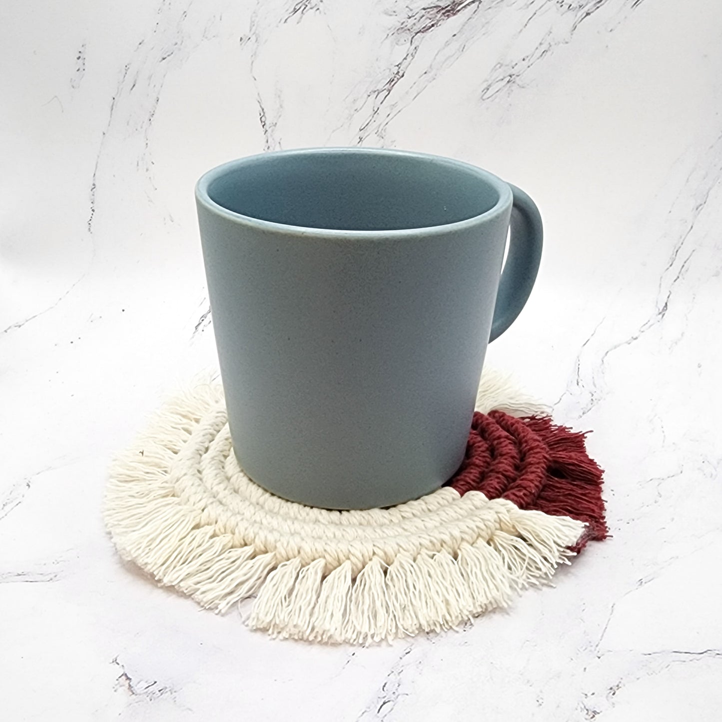 Macrame Coaster - Rose