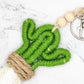Macrame Cactus Keychain