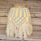 Handcrafted Boho Glass Candle Holder Magnolia / Macrame Candle Lantern